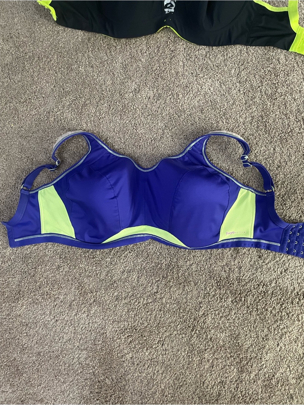 Freya Purple and Lime High-Impact Sports Bra